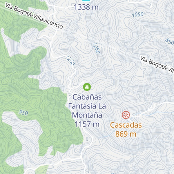 Map of Cabañas Fantasia La Montaña
