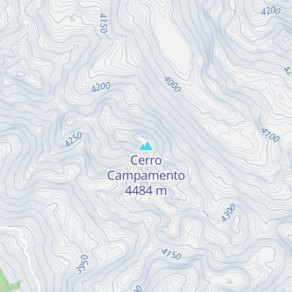 Map of Cerro Campamento