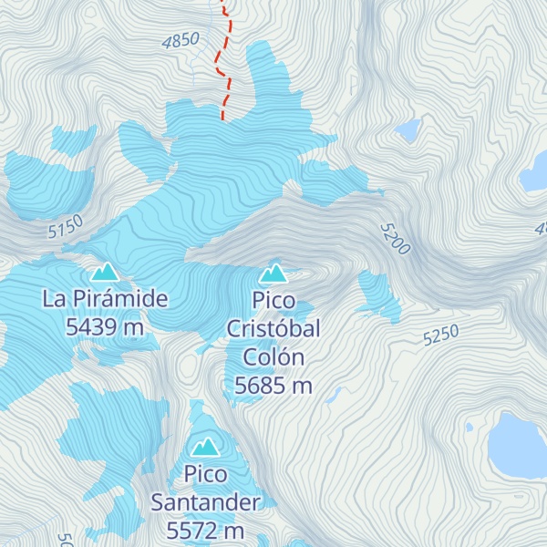 Map of Pico Cristóbal Colón