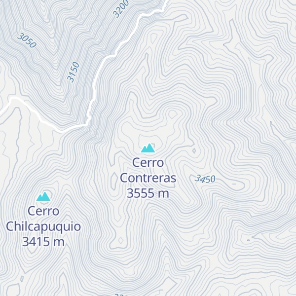 Map of Cerro Contreras