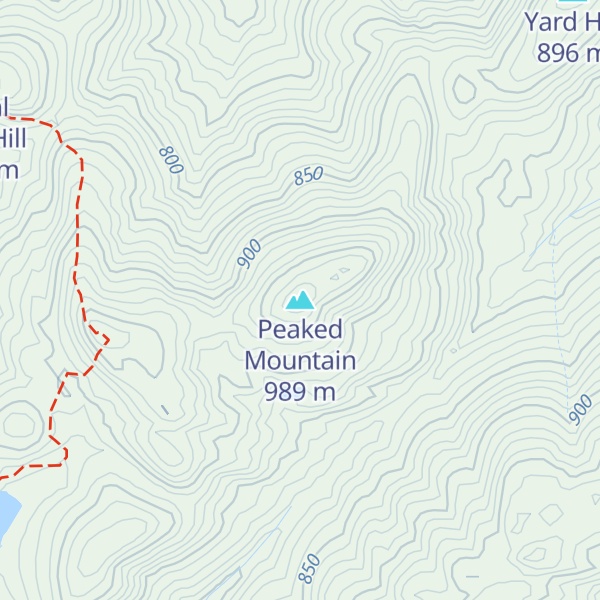 Map of Peaked Mountain