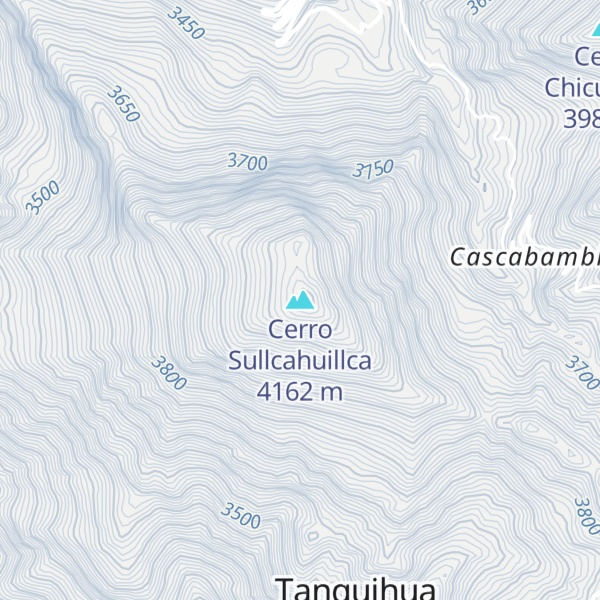 Map of Cerro Sullcahuillca
