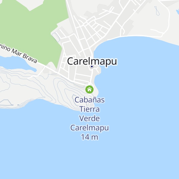Map of Cabañas Tierra Verde Carelmapu