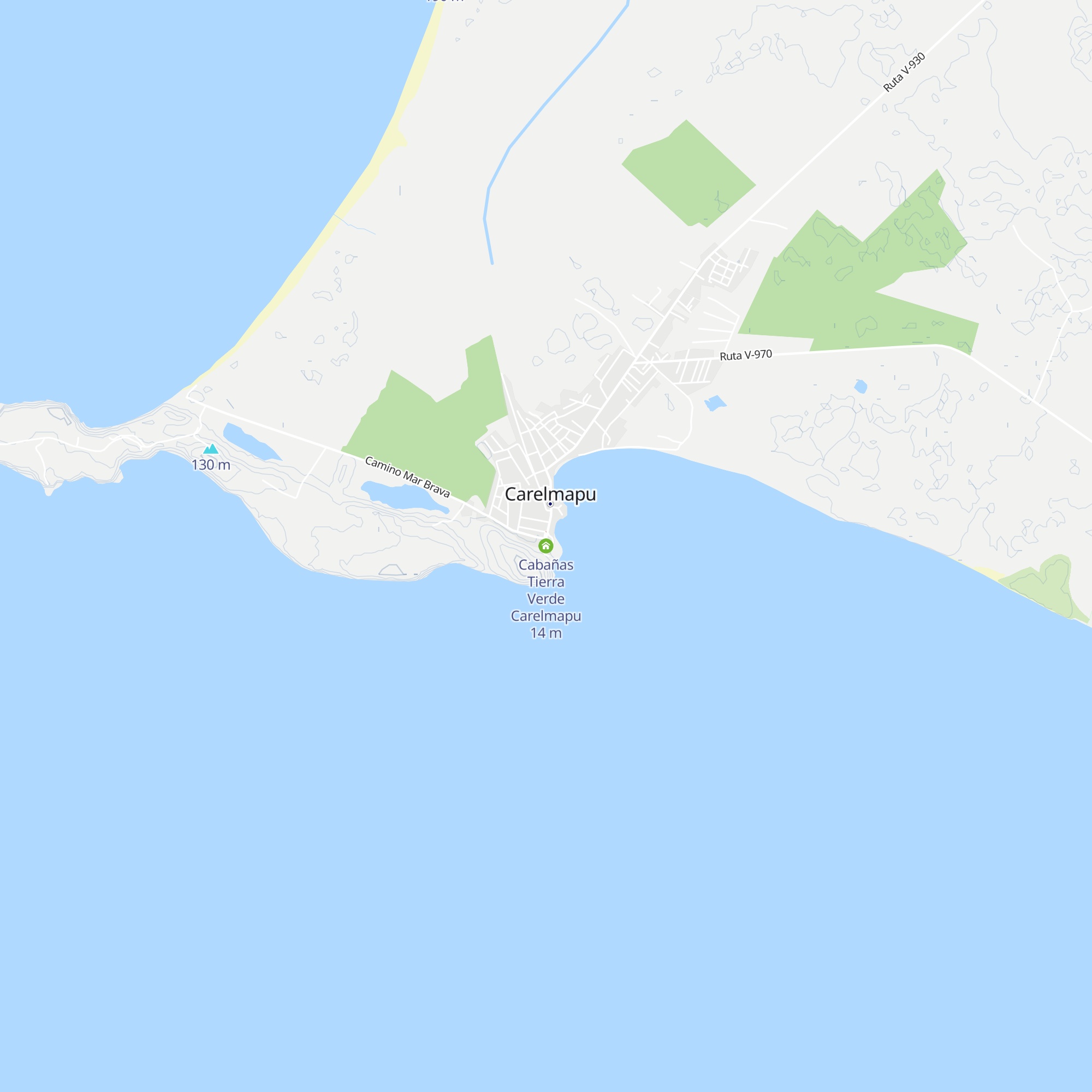 Cabañas Tierra Verde Carelmapu map