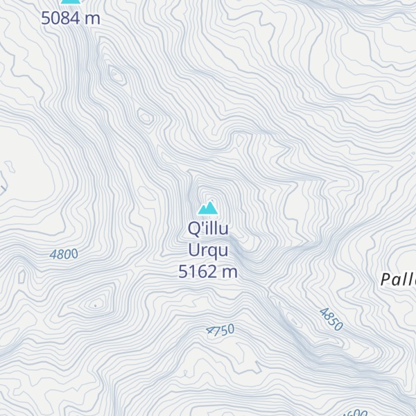 Map of Q'illu Urqu