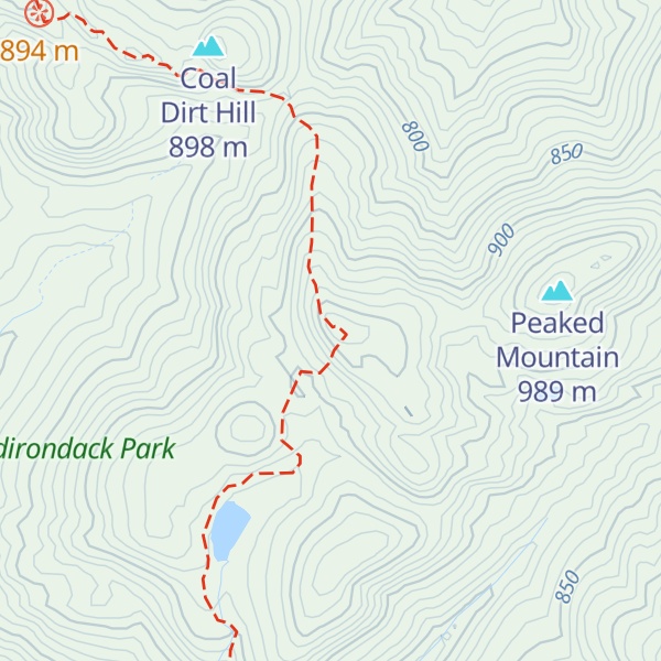 Map of Weston Mountain