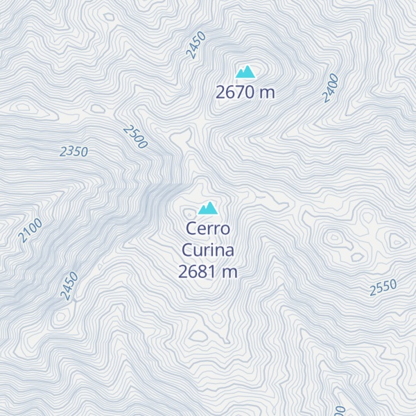 Map of Cerro Curina