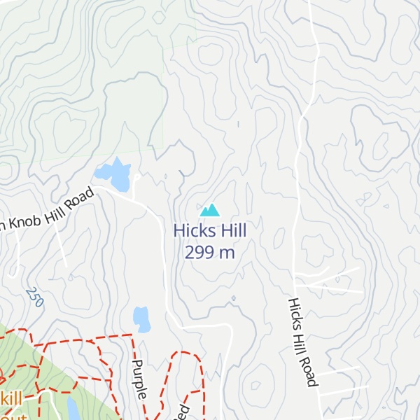Map of Hicks Hill