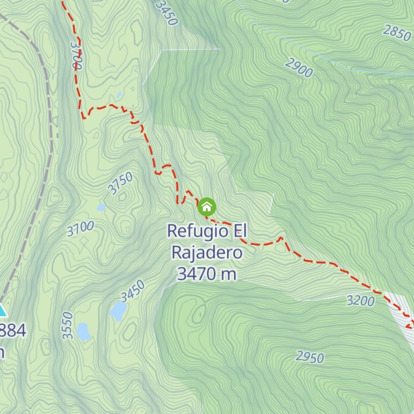 Map of Refugio El Rajadero