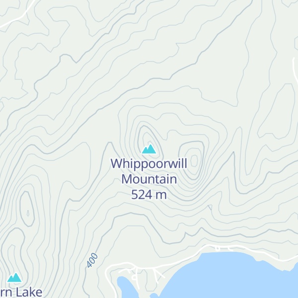 Map of Whippoorwill Mountain