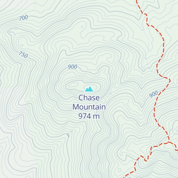 Map of Chase Mountain