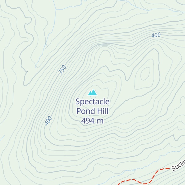 Map of Spectacle Pond Hill