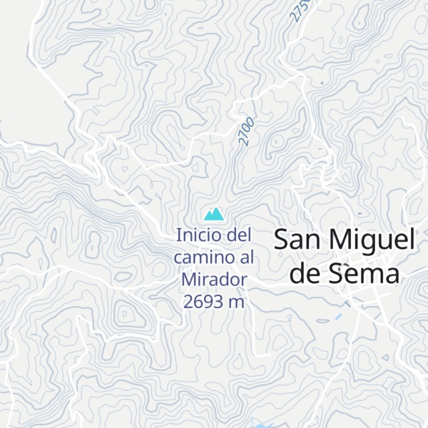 Map of Inicio del camino al Mirador