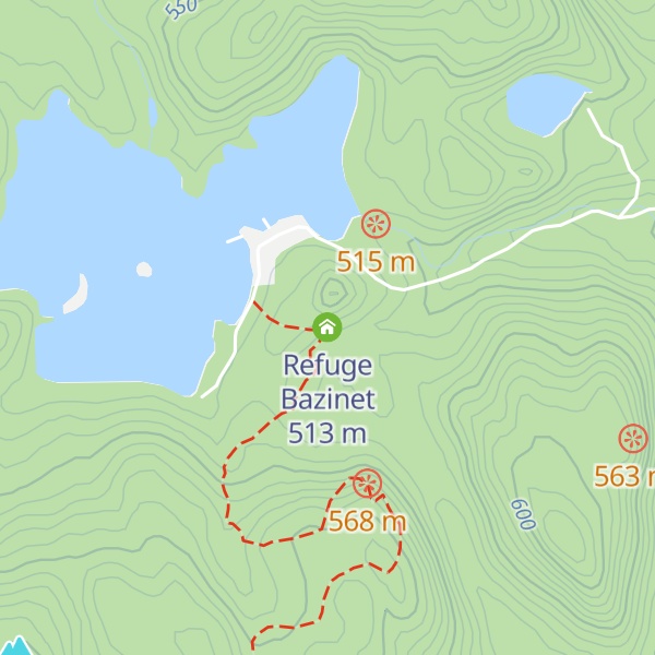 Map of Refuge Bazinet