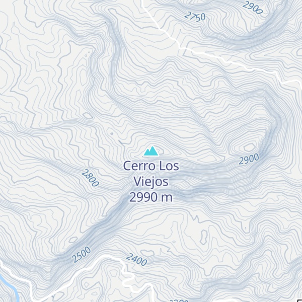 Map of Cerro Los Viejos