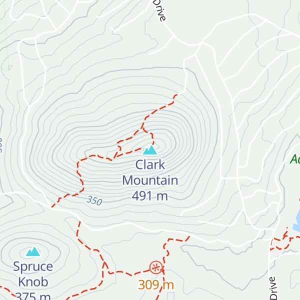 Map of Clark Mountain