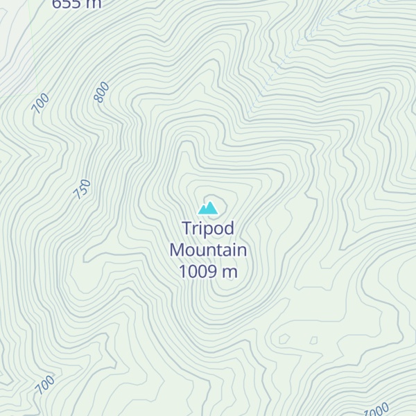 Map of Tripod Mountain