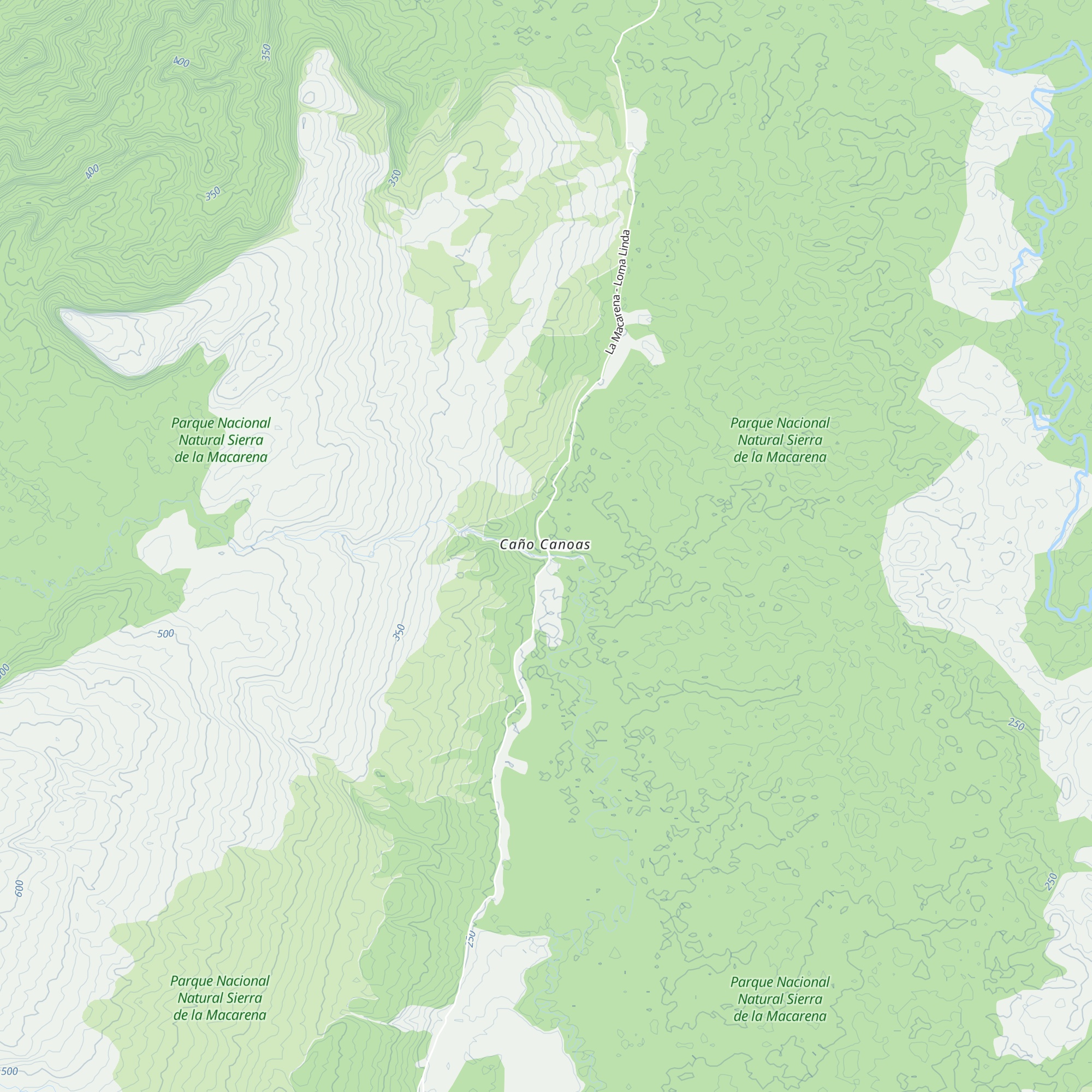 Caño Canoas map