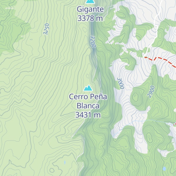 Map of Cerro Peña Blanca
