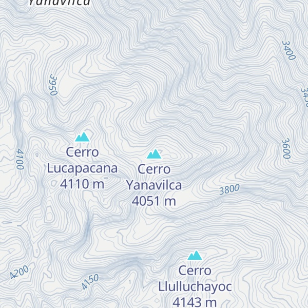 Map of Cerro Yanavilca