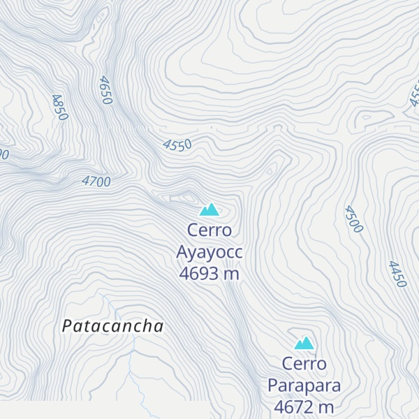 Map of Cerro Ayayocc