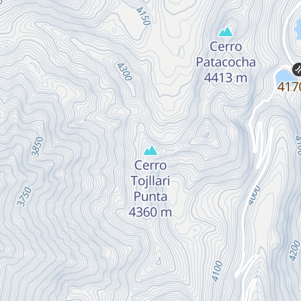 Map of Cerro Tojllari Punta