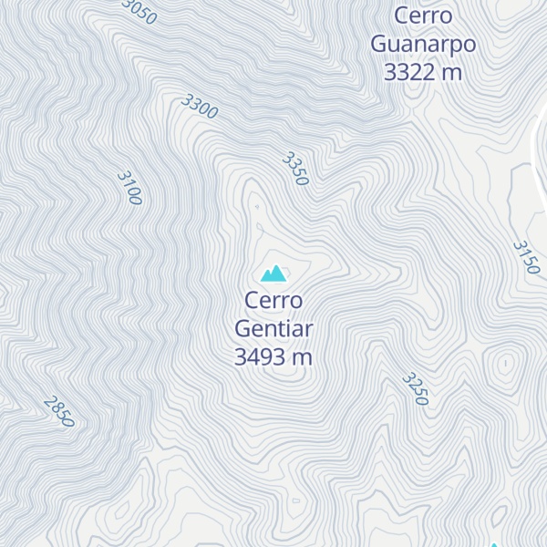 Map of Cerro Gentiar