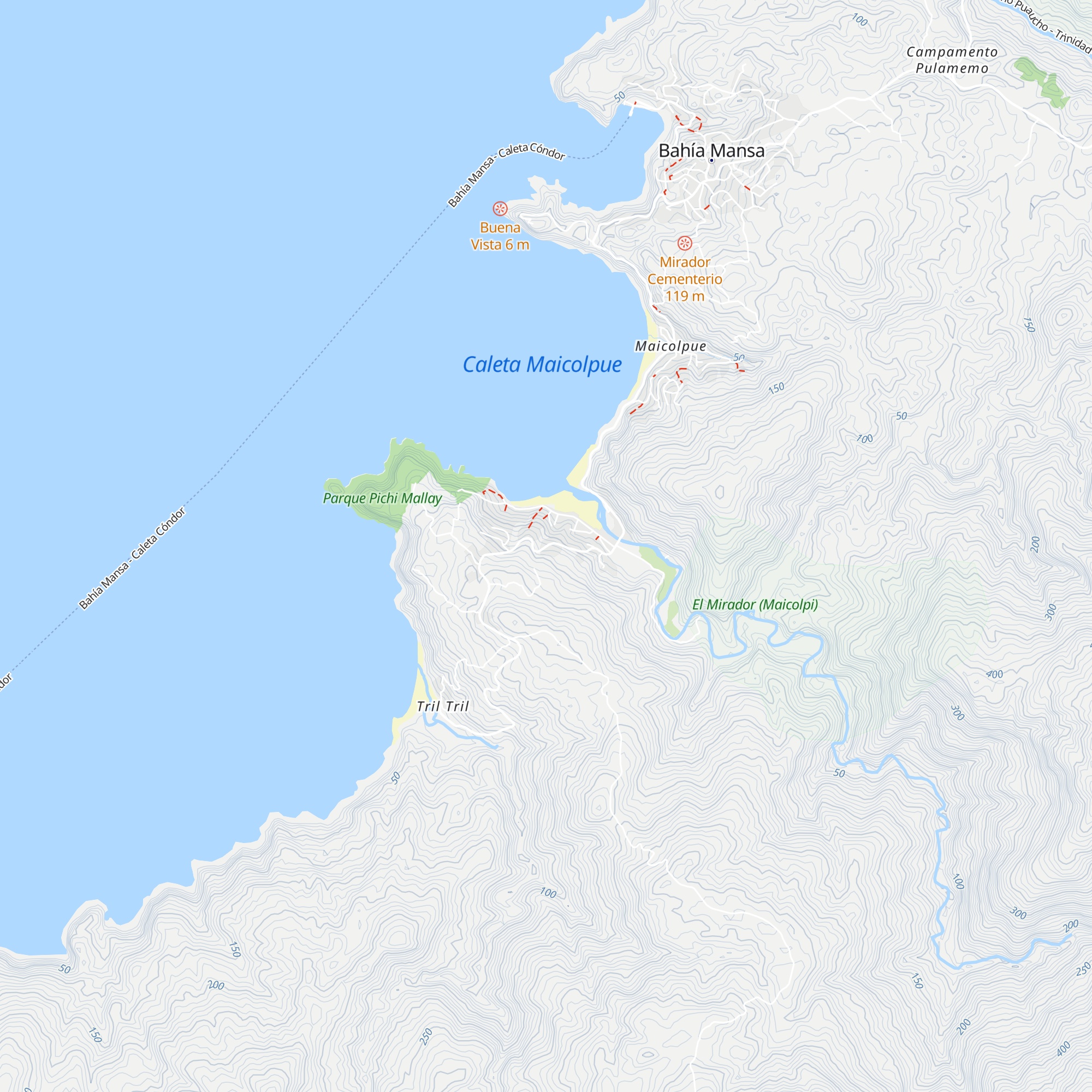 Cabañas Los Melis Maicolpue map