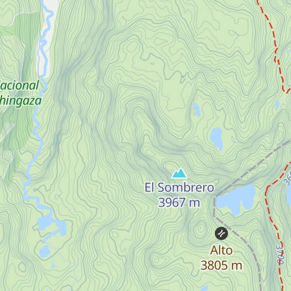 Map of Cerro El Gorro