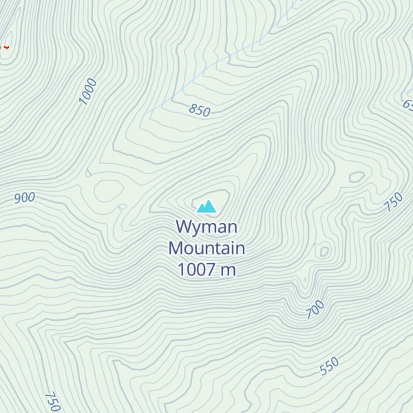 Map of Wyman Mountain
