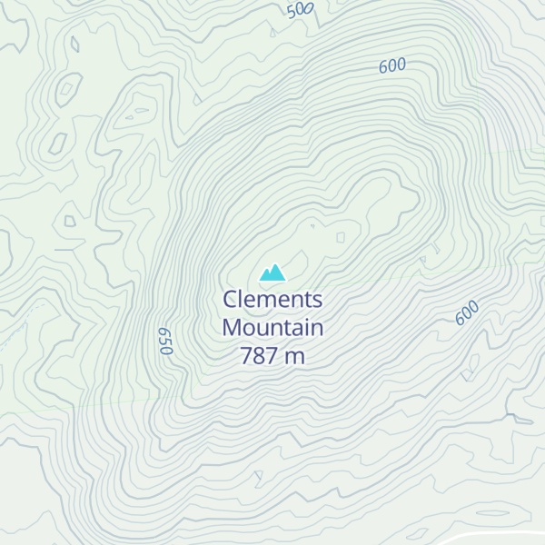 Map of Clements Mountain