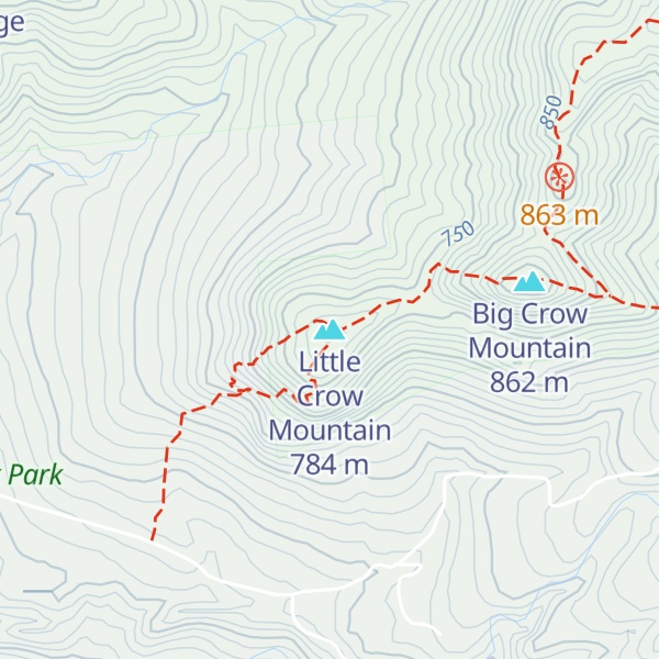 Map of Little Crow Mountain