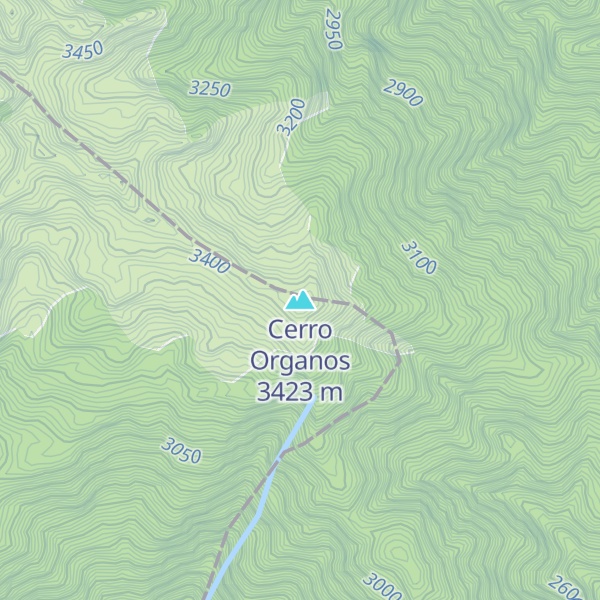 Map of Cerro Organos