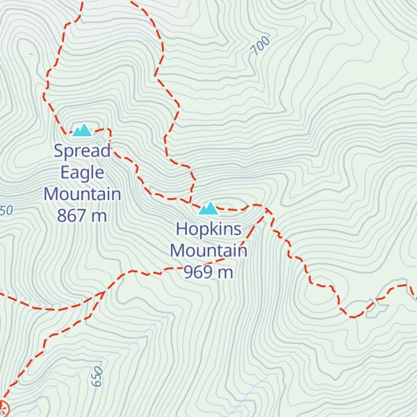 Map of Hopkins Mountain