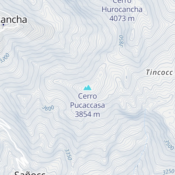 Map of Cerro Pucaccasa