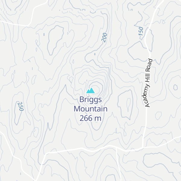 Map of Briggs Mountain
