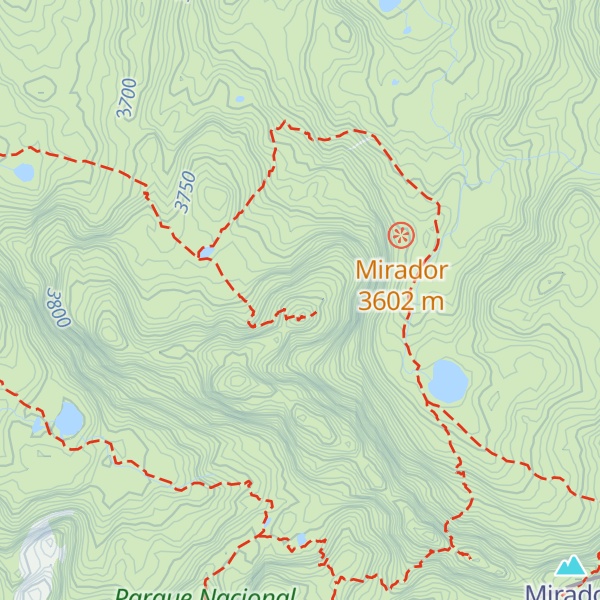 Map of Cerro Peña del Alumbre