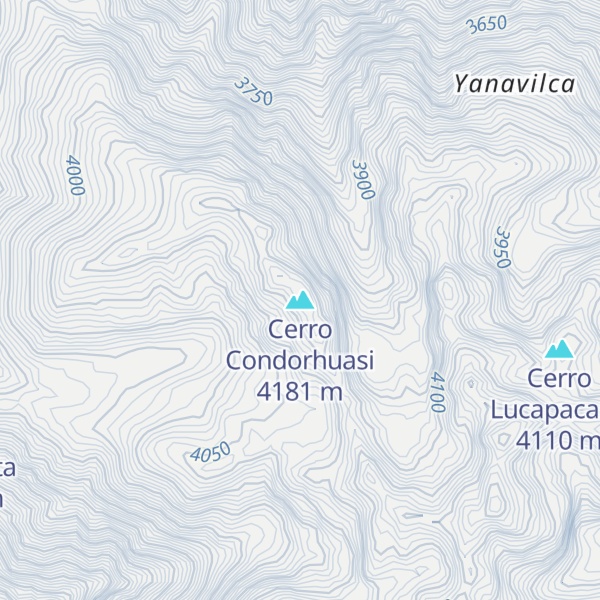 Map of Cerro Condorhuasi