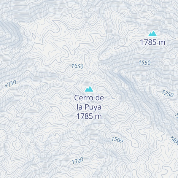 Map of Cerro de la Puya