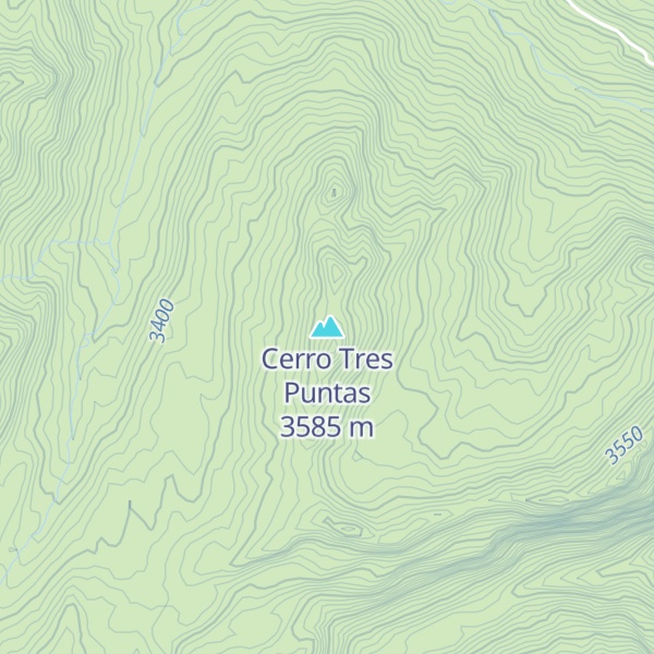 Map of Cerro Tres Puntas