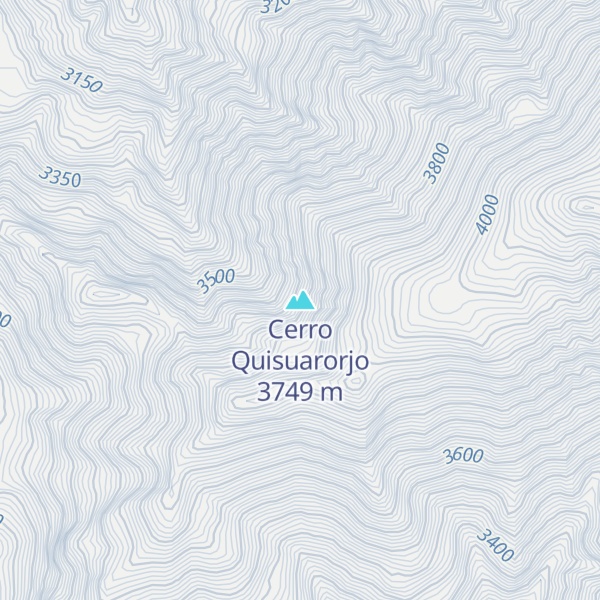 Map of Cerro Quisuarorjo