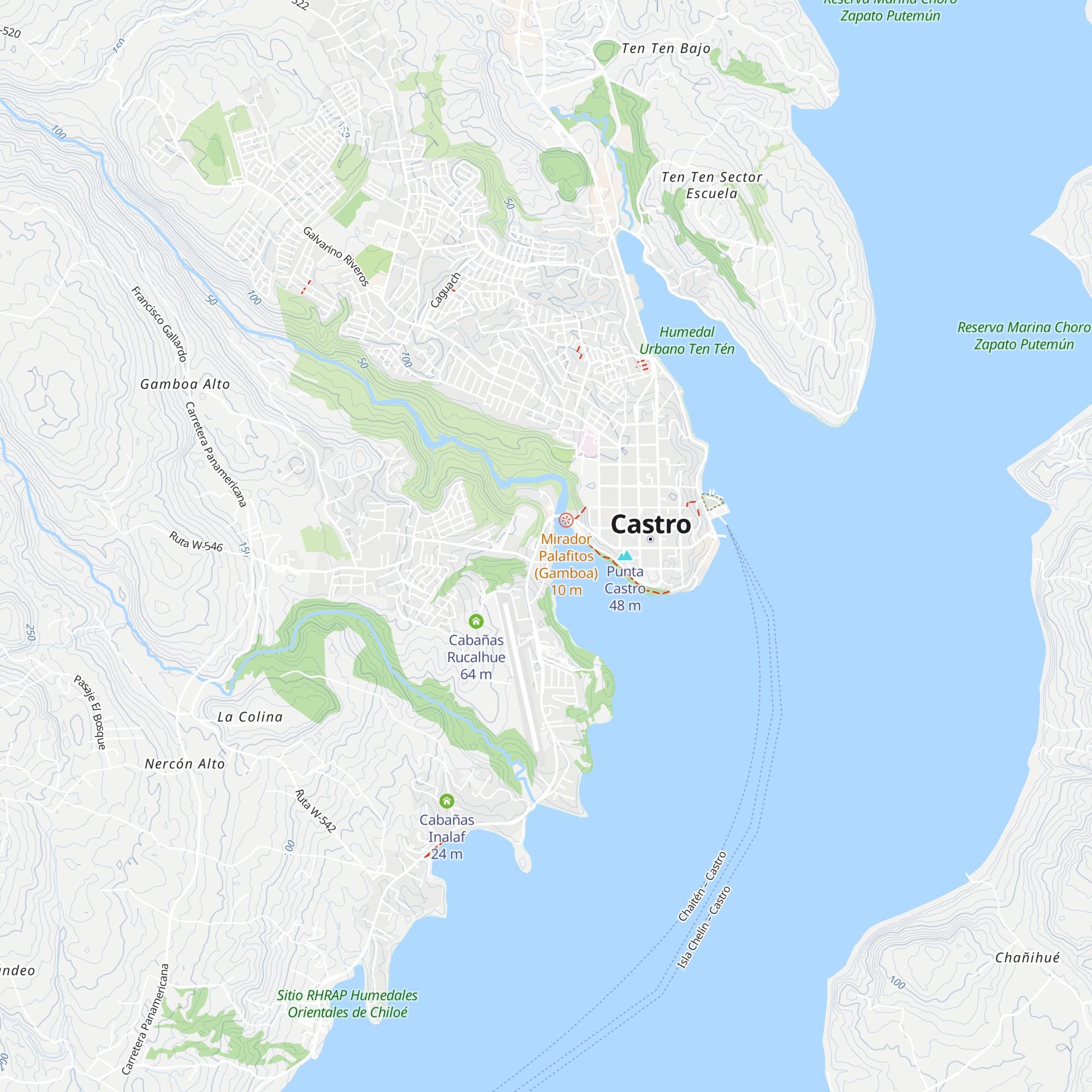 Refugio Ballena Hostel map