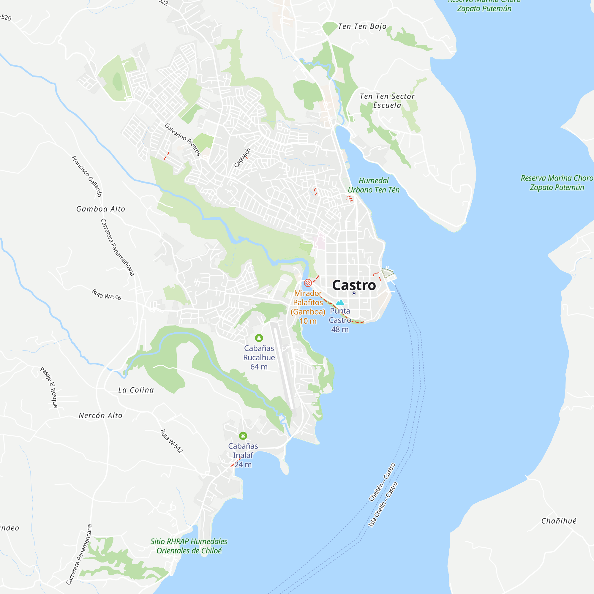 Refugio Ballena Hostel map