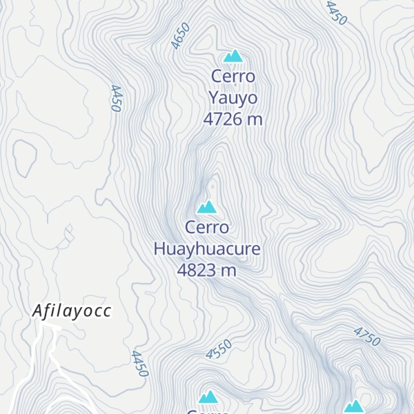 Map of Cerro Huayhuacure