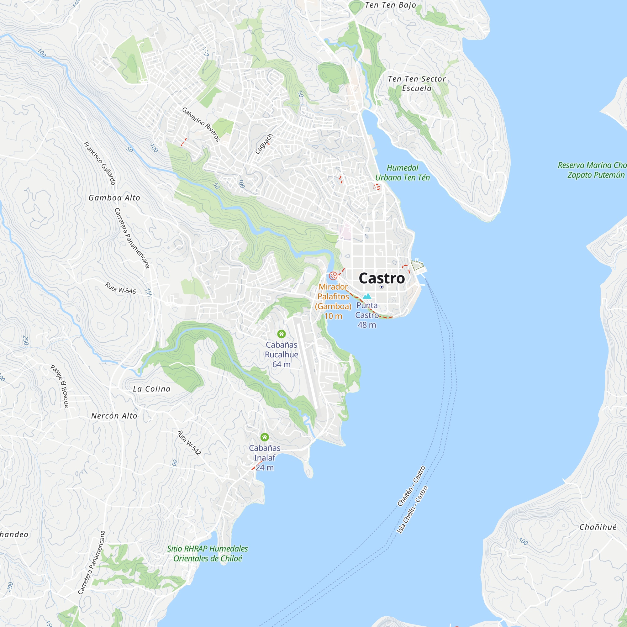 Cabañas Gamboa map