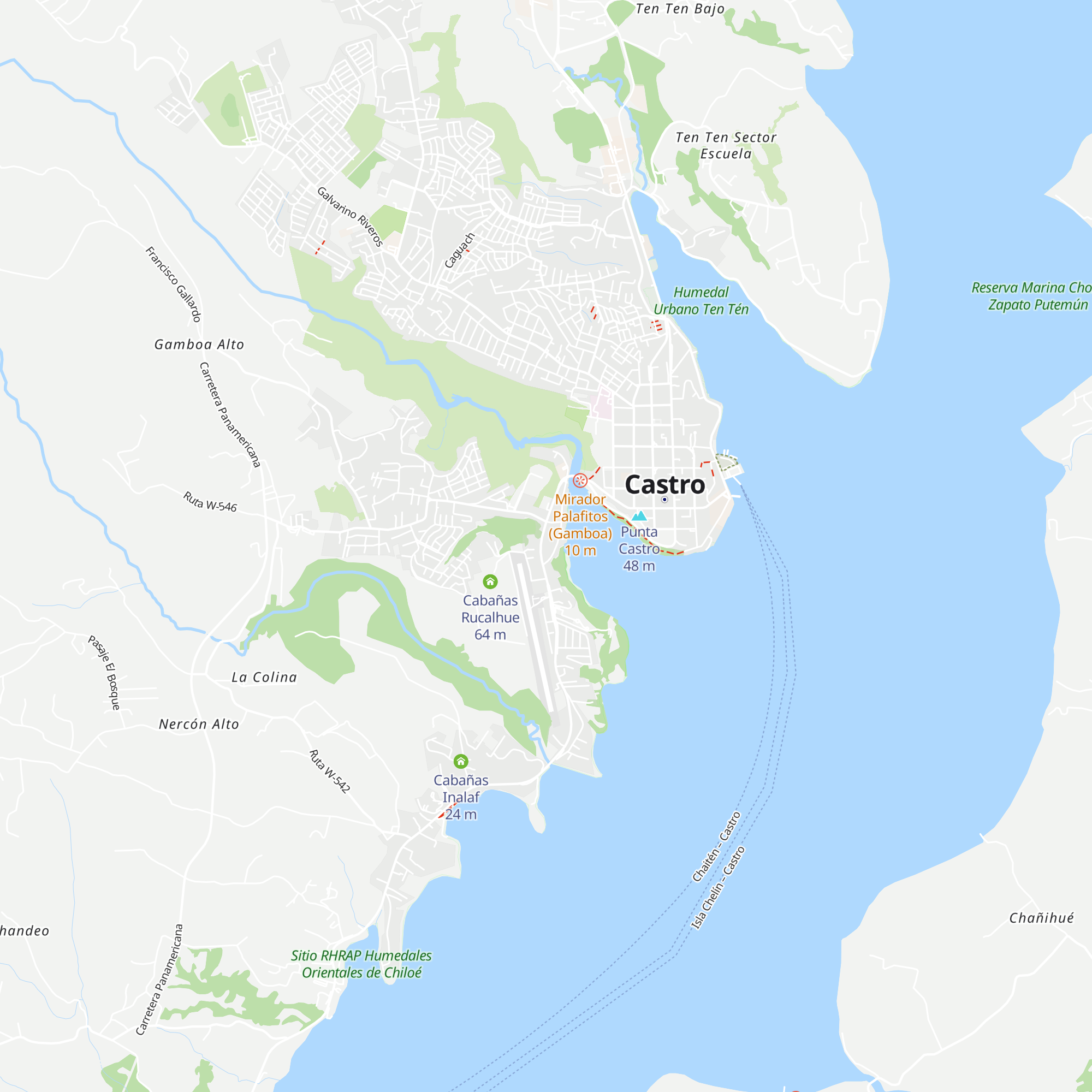 Cabañas Gamboa map