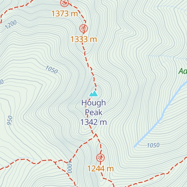 Map of Hough Peak