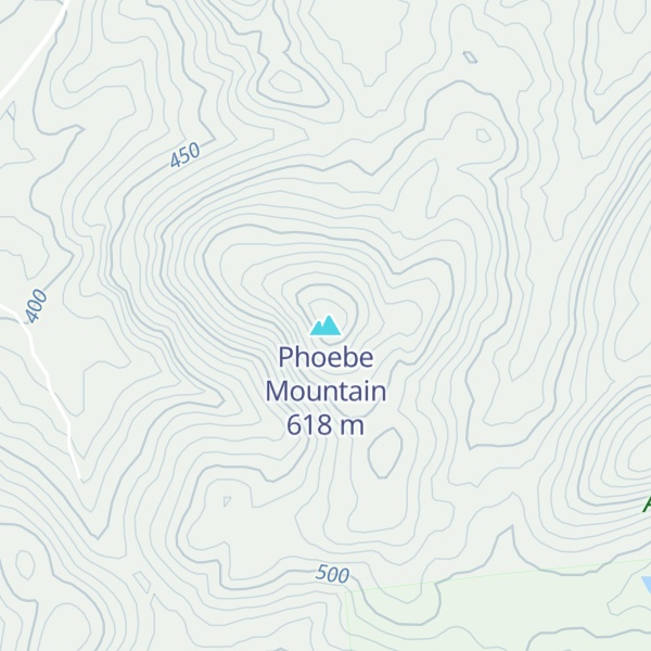 Map of Phoebe Mountain