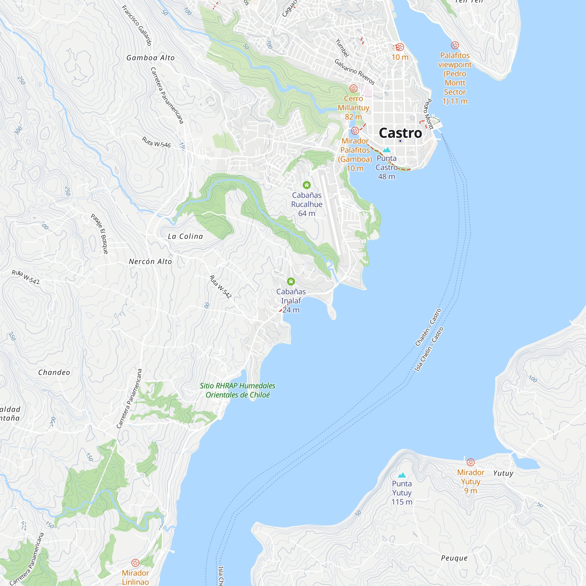 Cabañas Naudumar map