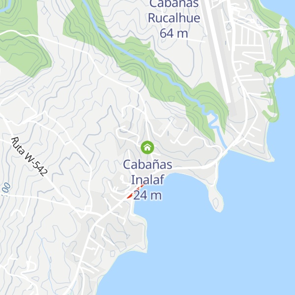 Map of Cabañas Inalaf